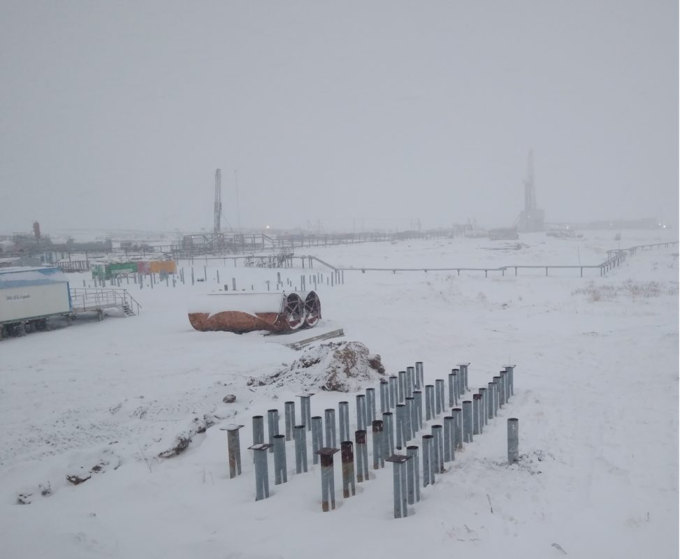 Испытания сваи в мерзлых грунтах